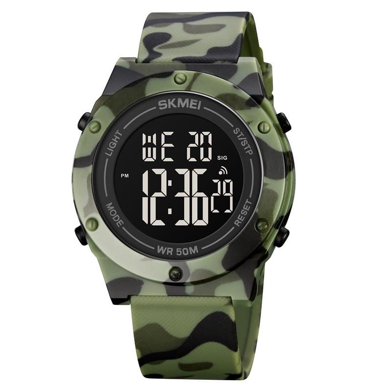 Наручний протиударний годинник Skmei 1772CMGNBK Camo Green/Black