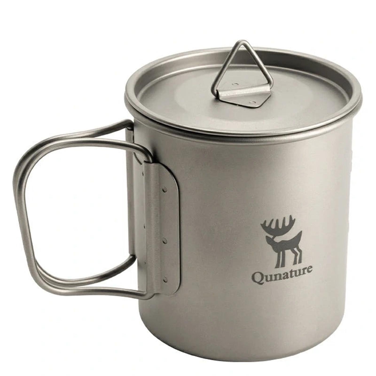 Чашка туристическая складная Qunature PR901 Титановая (QN-PR901-5244)