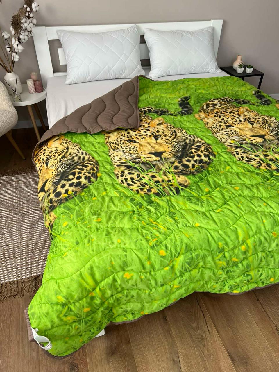 Ковдра літня двостороння з малюнком двоспальна 180x210 см Салатовий - фото 5 Ковдра літня двостороння з малюнком двоспальна 180x210 см Салатовий - фото 5