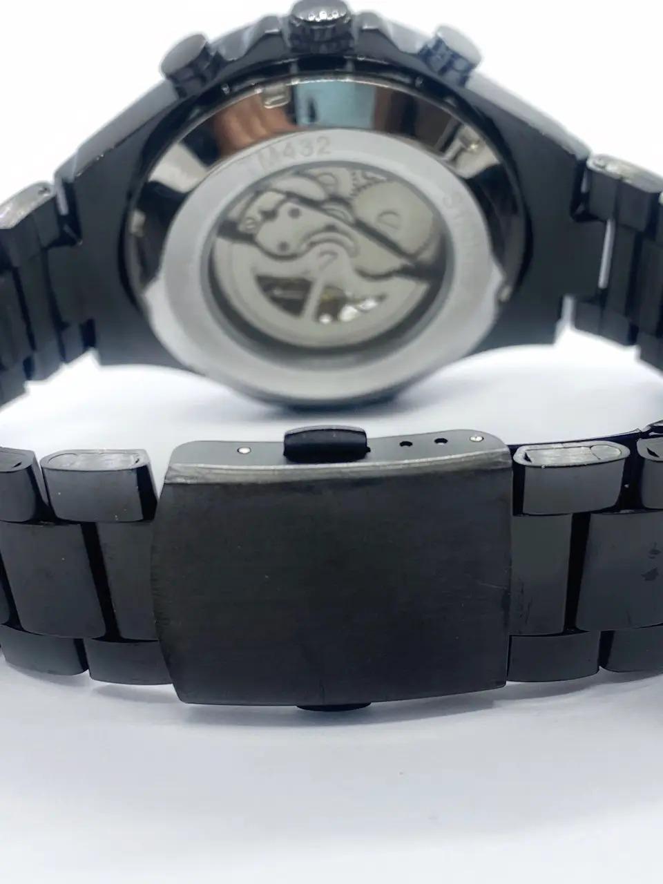 Годинник чоловічий механічний наручний Winner Skeleton з автопідзаводом Чорний з золотом (IBW903BY) - фото 5