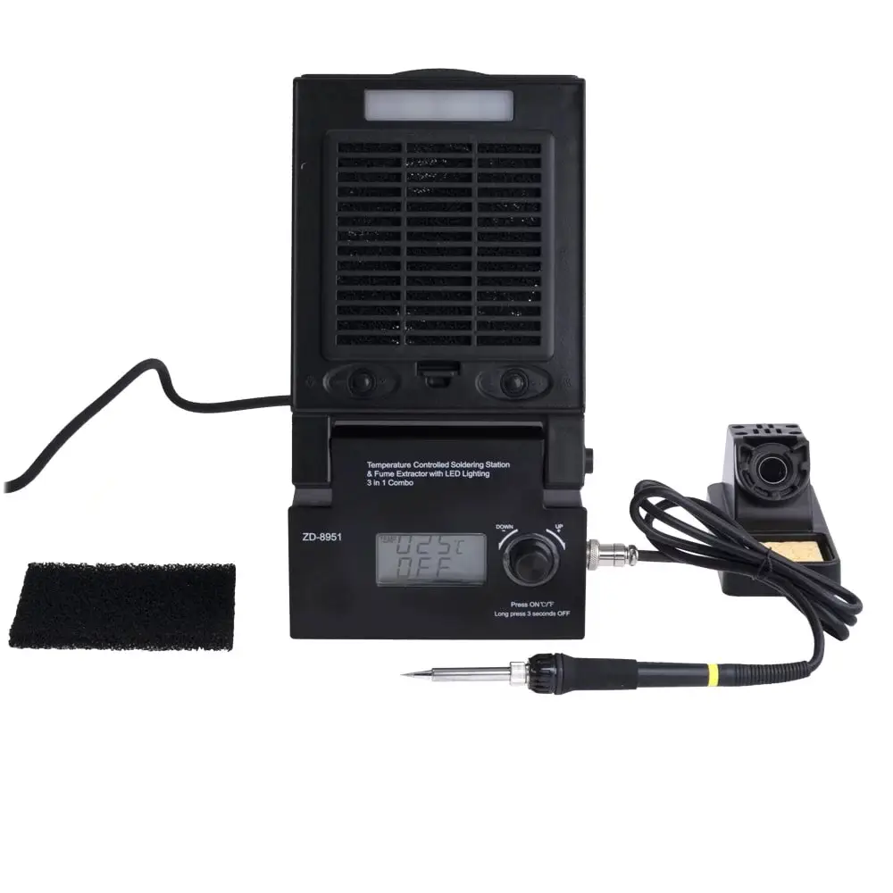 Паяльная станция ZD-8951 80W 160-480°C с дымопоглощением и подсветкой (2498249872)