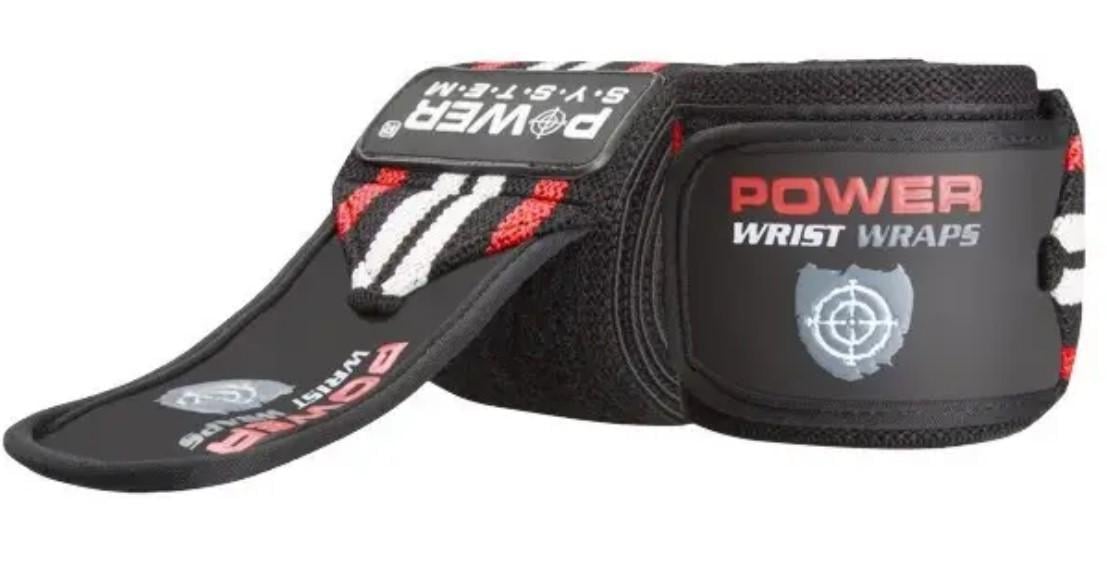 Бинты для запястий Power System PS-3500 Wrist Wraps пара Red/Black (PS-3500_Red-Black)