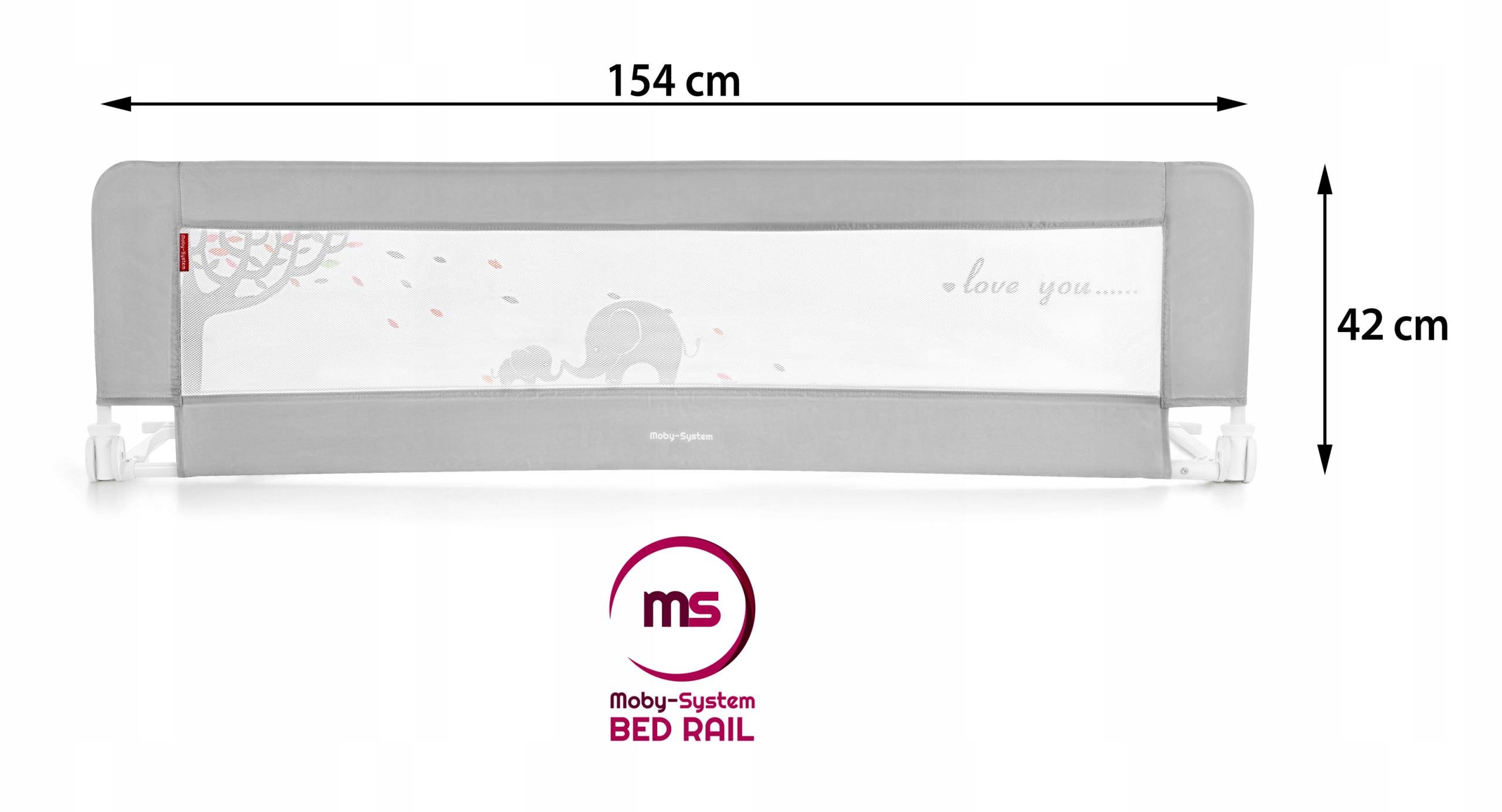 Бортик защитный для кровати Moby-System Bed Rail 154x42 см Grey (30255722) - фото 2