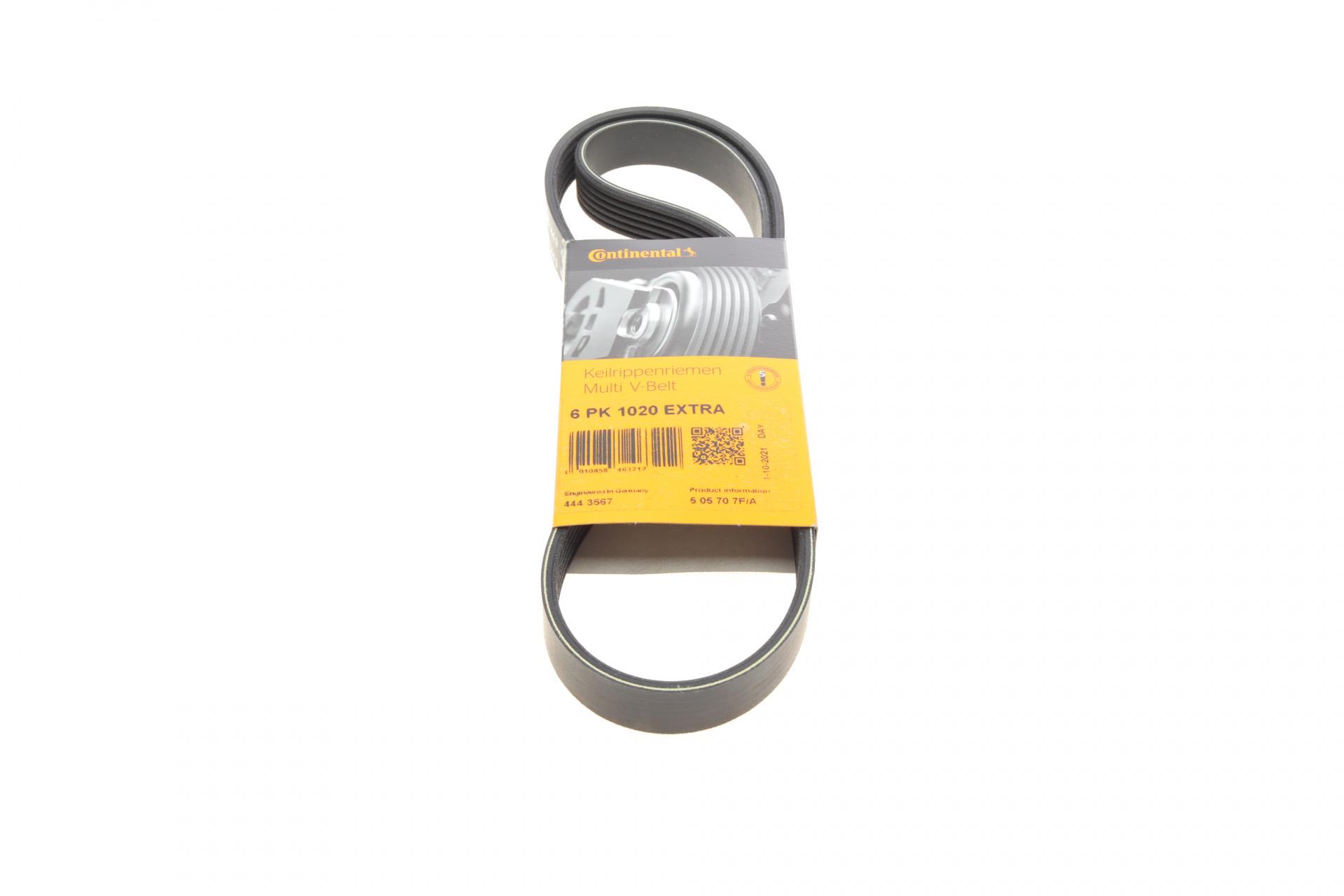Ремень генератора Continental Citroen Berlingo/C3/C5/C4/Peugeot Pertner/308/5008 1.6HDi 08-6PK1020 EXTRA