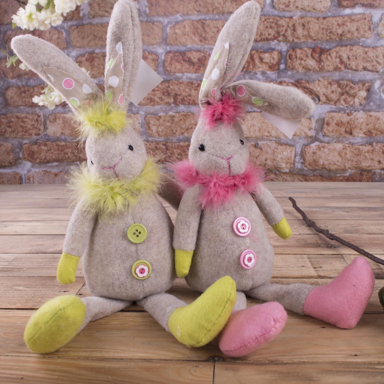 Статуэтка Заяц ушки в горошек 30 см 2 шт. (4059)