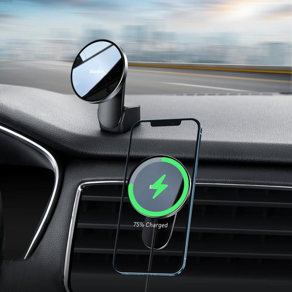 Держатель-зарядка Baseus Big Energy Car Mount Wireless Charger беспроводная магнитная для телефона Black (WXJN-01) - фото 5