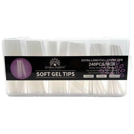 Типсы гелевые Global Fashion Soft Gel Tips квадрат 240 шт.