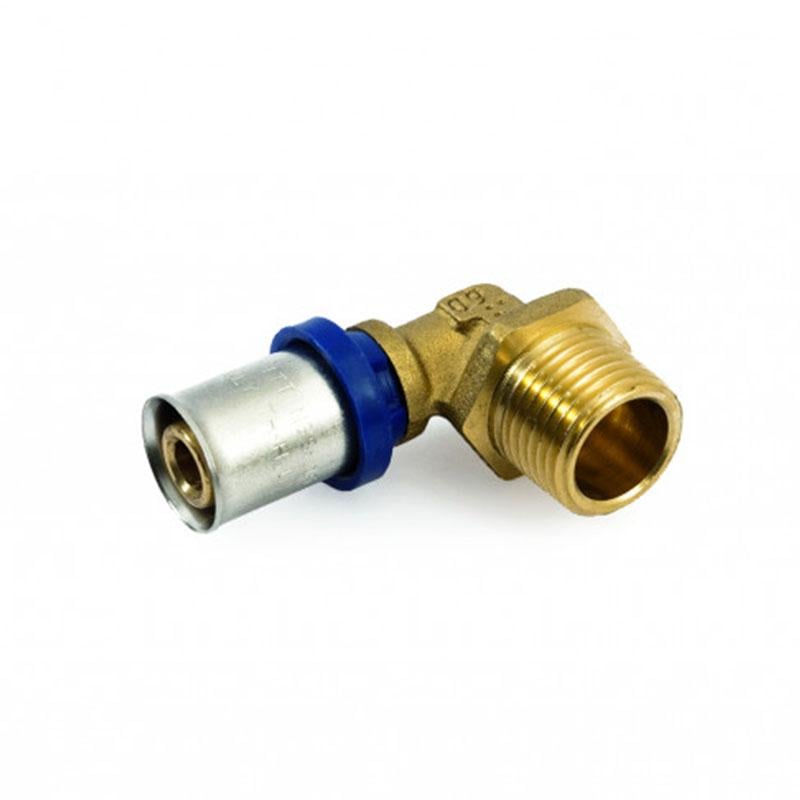 Колено пресс GENERAL FITTINGS 20 мм x 3/4" ЗР (AKV-5S0021H052020T)