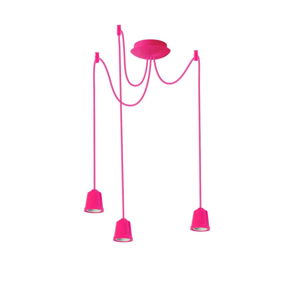 Підвісний світильник ERKA 323 стельовий 3xЕ27 2 м Рожевий (27551103)