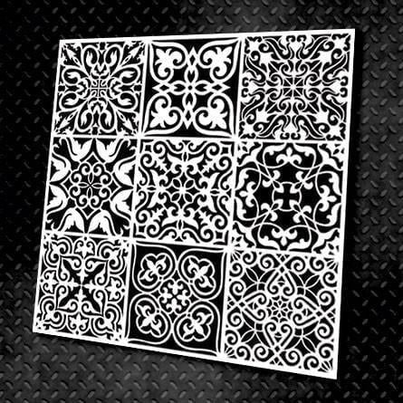 Трафарет багаторазовий DFA Квадратний візерунок 6 для штукатурки та фарби (K00006)