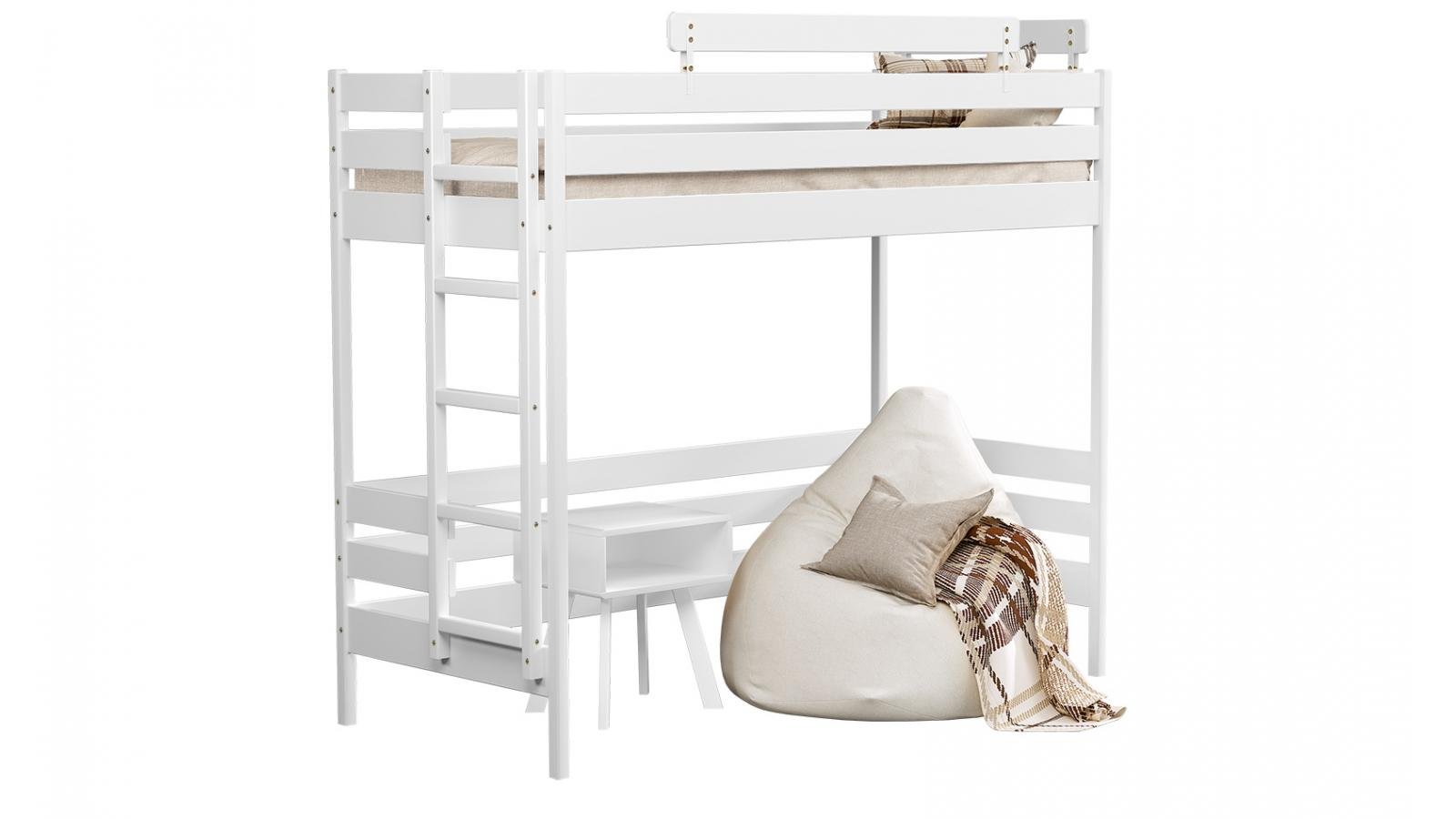 Кровать-чердак Лаос 90х200 см Белый Кровать-чердак Лаос 90х200 см Белый