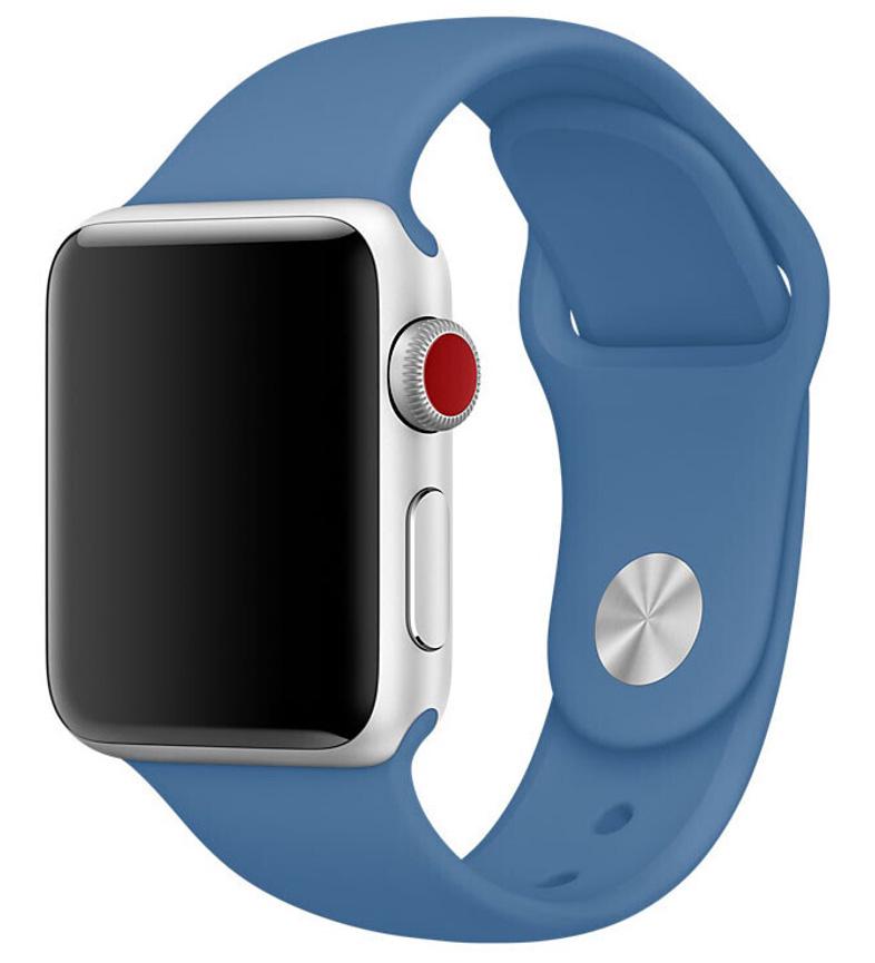 Ремінець Armor Standart силіконовий для Apple Watch 1-6 42-44 мм L/M/S Denim Blue - фото 1