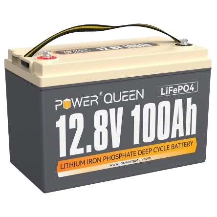 Аккумулятор Power Queen H190 LiFePO4 12,8V 100 Ah IP65 Черный (33352746)