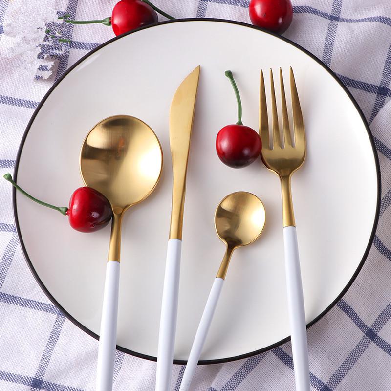 Набір столових приладів Kitchen білий на 4 особи (1496761758) - фото 6 Набір столових приладів Kitchen білий на 4 особи (1496761758) - фото 6