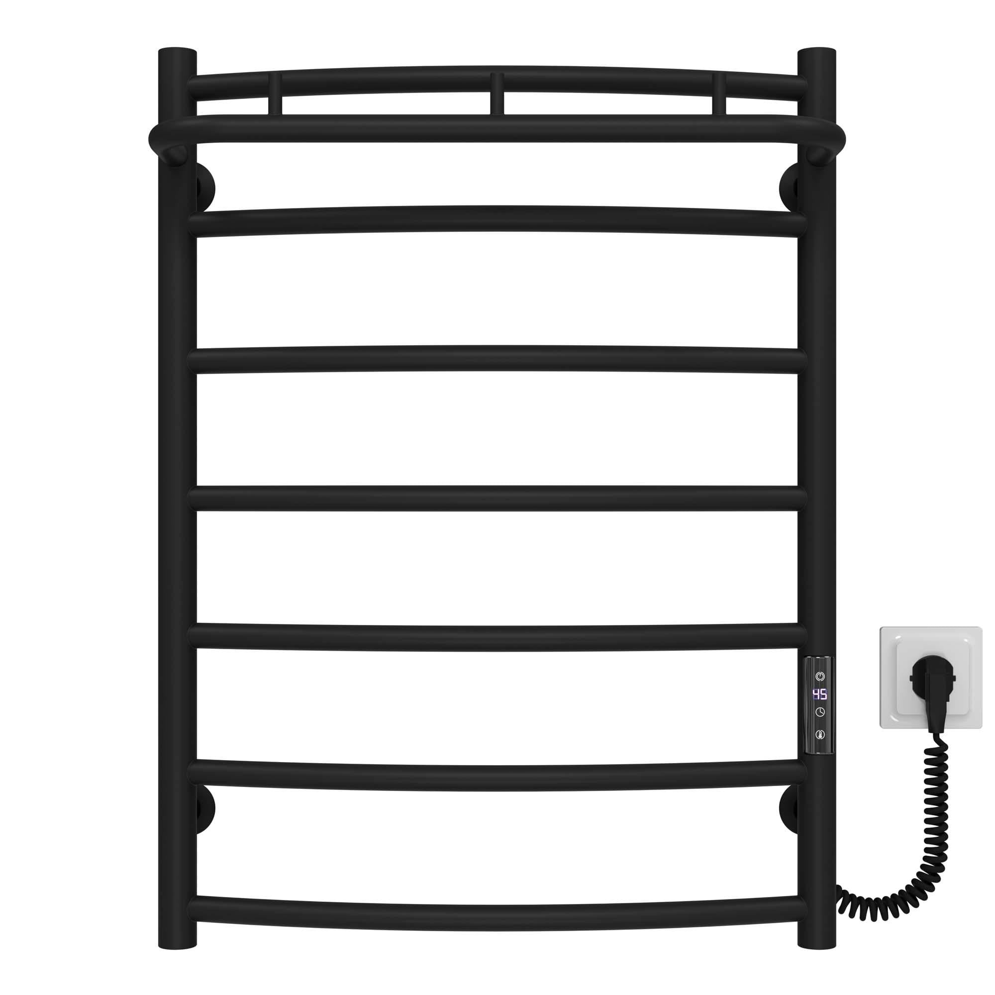 Рушникосушарка електрична Deffi Класік N П7 JD03 праве підключення нержавіюча сталь 500x700 мм Чорний (C.KN.70.50.7.E.B.R.1)