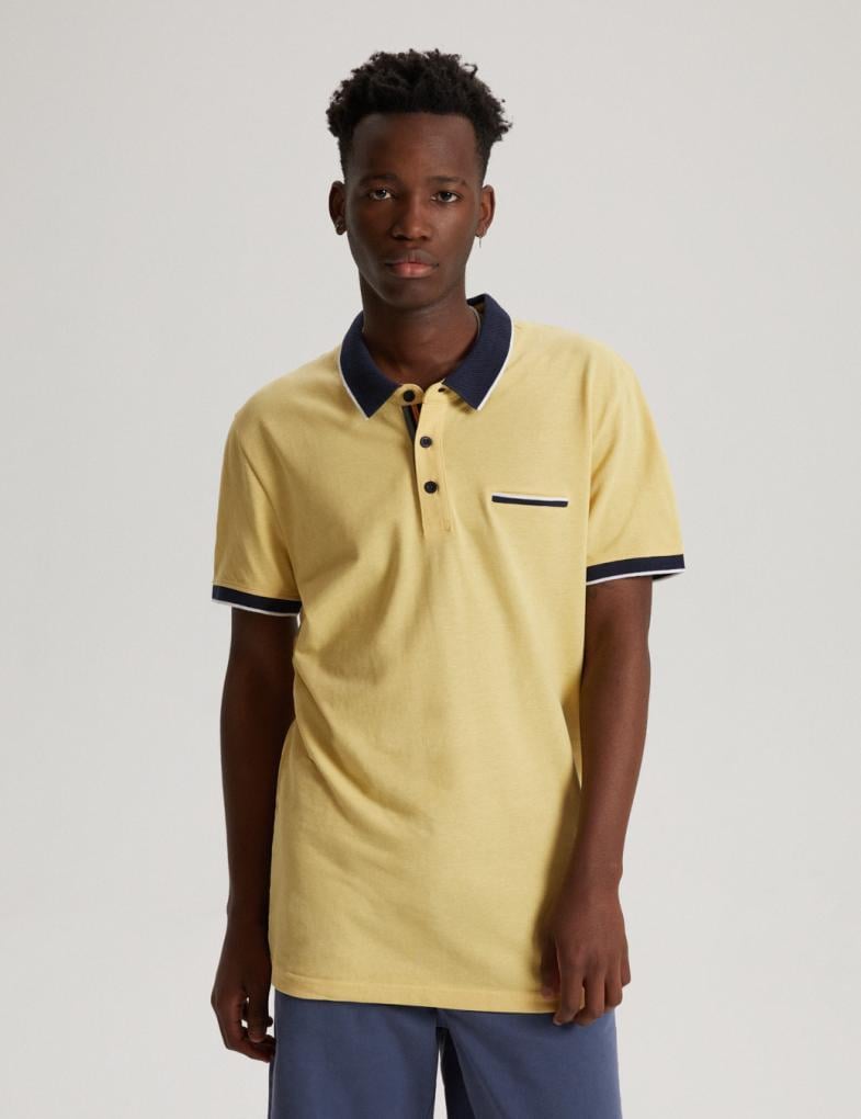 Футболка мужская поло Diverse FOID XL Желтый меланж (5902598853783)