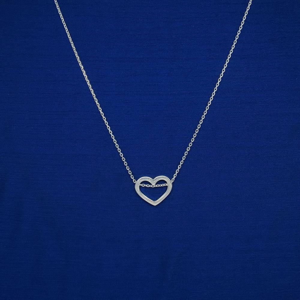Срібне кольє Серце
