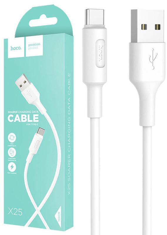 Кабель интерфейсный Hoco X25 USB-Type-C 1 м White (23600)