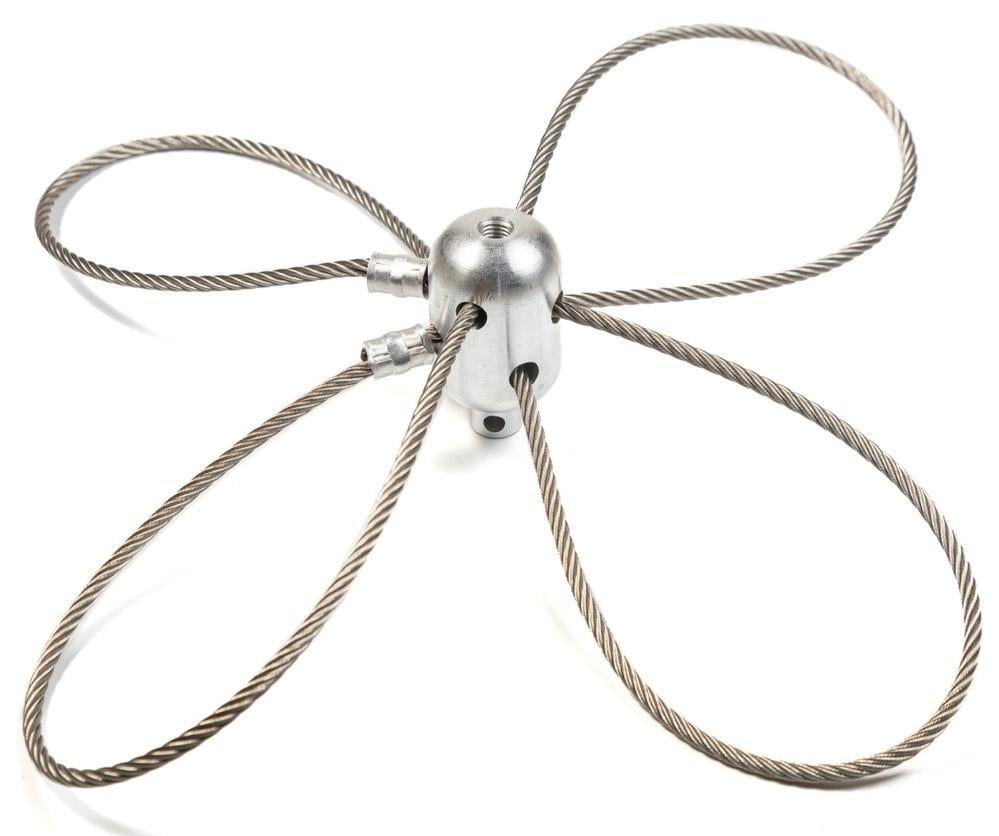 Щетка алюминиевая Ecodym Турбо-Щетка с тросами 370 мм (114913SV)