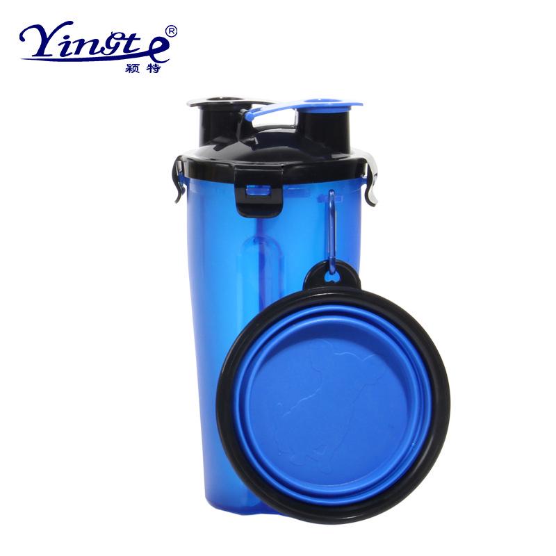 Бутылка для корма и воды 2в1 переносная для собак Синий (1М1120) - фото 5 Бутылка для корма и воды 2в1 переносная для собак Синий (1М1120) - фото 5