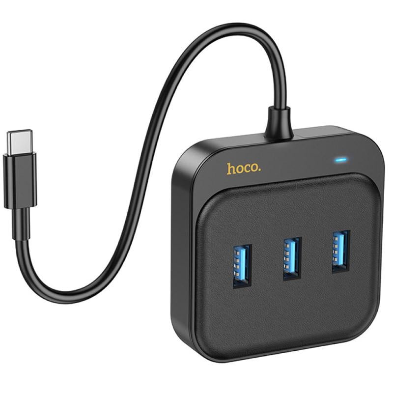 Перехідник HUB Hoco HB35 Easy link 4-in-1 Gigabit Ethernet Adapter USB to USB2.0 3+RJ45 0,2 м Чорний (00000066082_1) Перехідник HUB Hoco HB35 Easy link 4-in-1 Gigabit Ethernet Adapter USB to USB2.0 3+RJ45 0,2 м Чорний (00000066082_1)