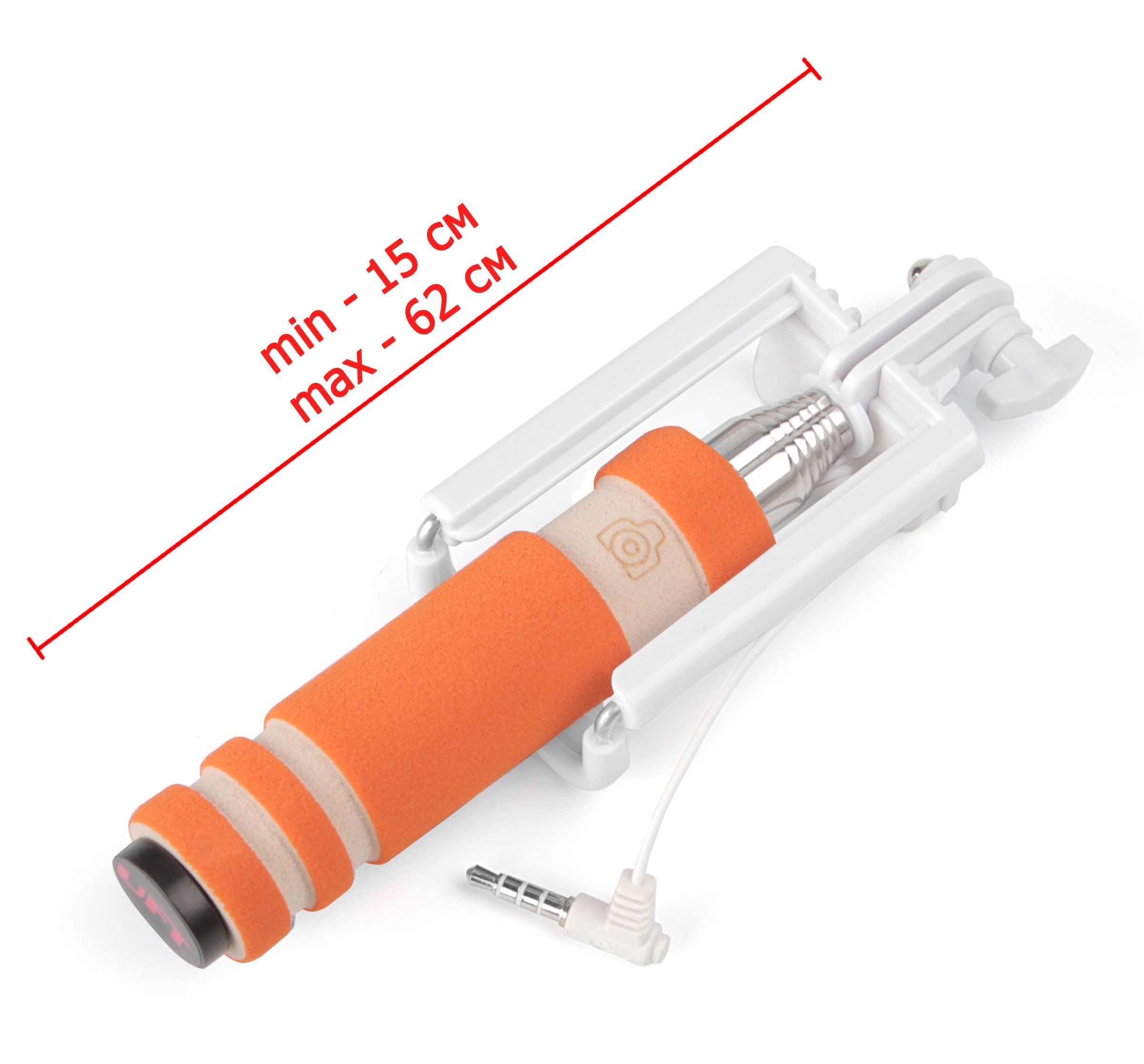 Селфи-монопод UFT SS8 Compact со шнуром Orange - фото 3