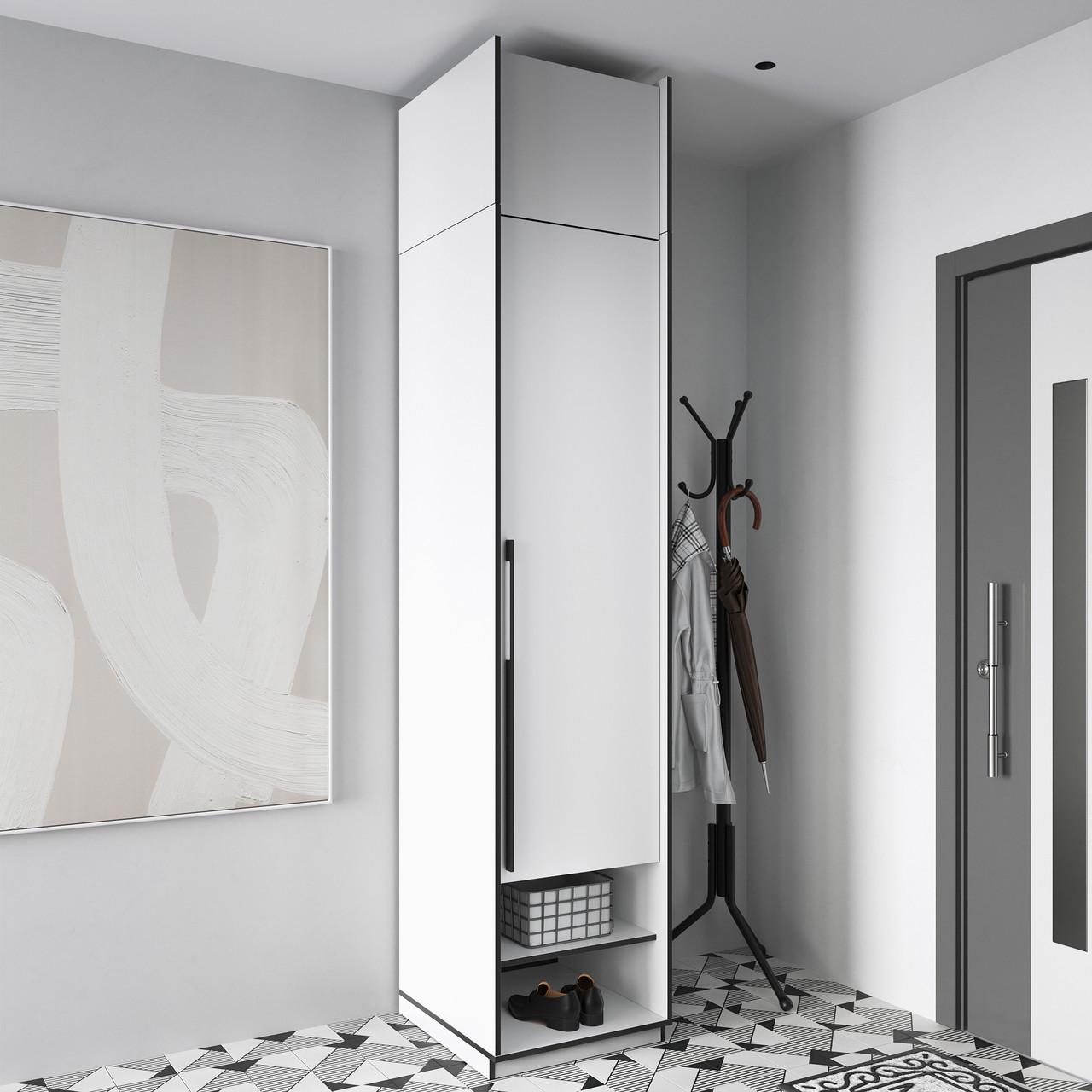 Шкаф с полками и антресолью Moreli Ramo R-0001 518х2500х570 мм Белый (mo-R0001-white-an)