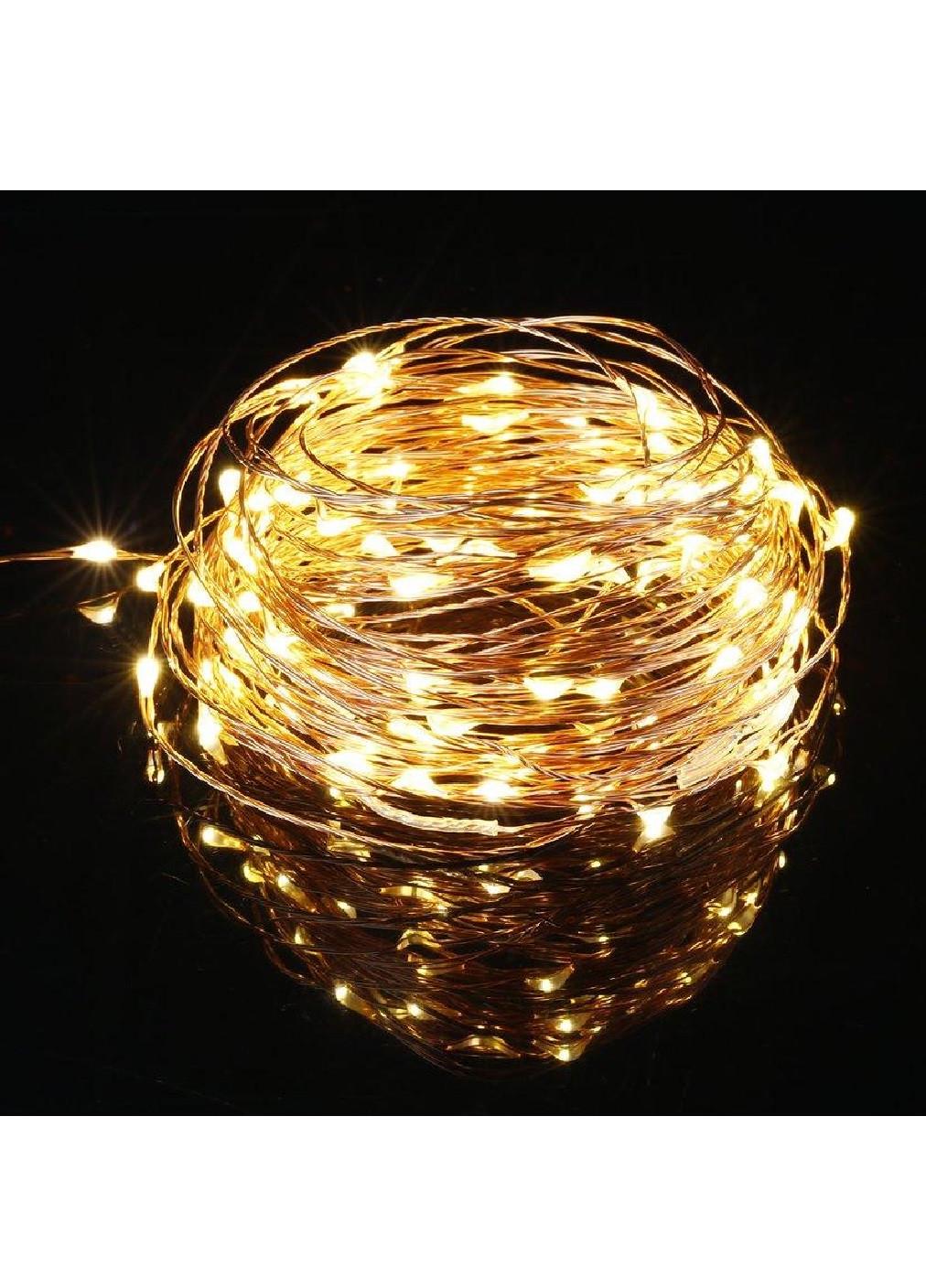 Гирлянда нить Роса USB светодиодная для дома Теплый белый 10 м (1212101)