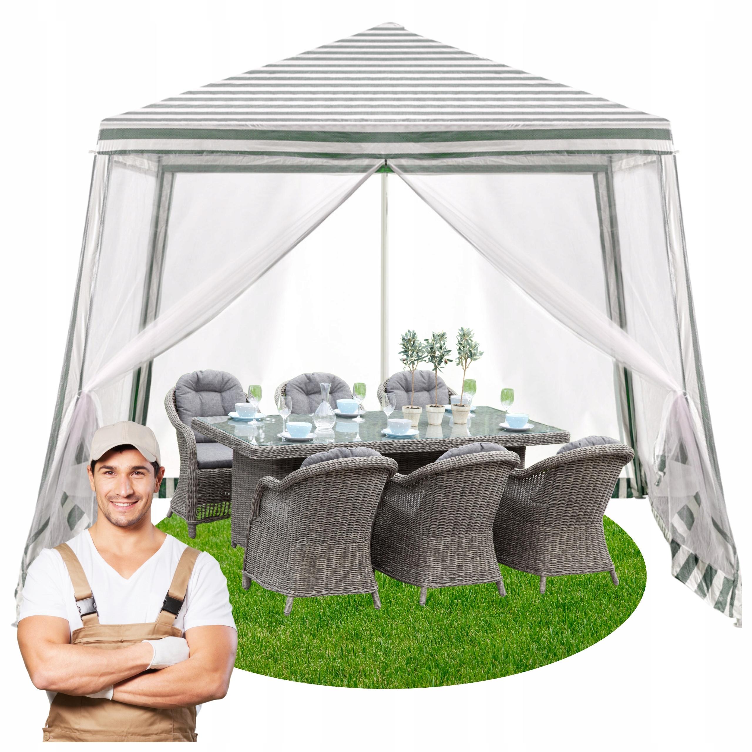 Павильон садовый 3х3х2,4м Белый - фото 6