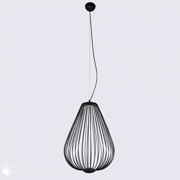 Люстра-подвес Flora металлическая в форме капли Черный (OU148/BL)