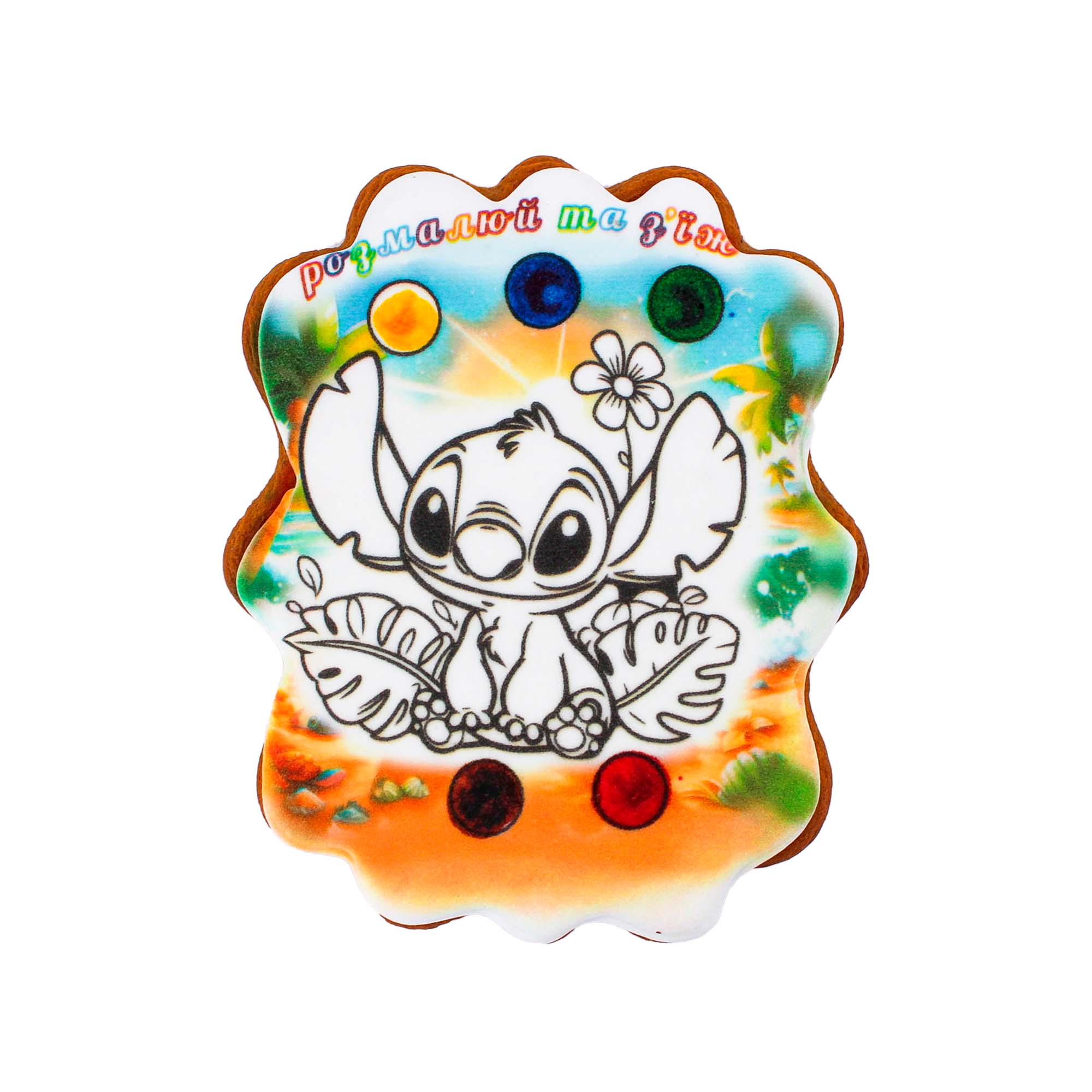 Пряник-раскраска с подложкой Крафт Печиво Стич 85 г