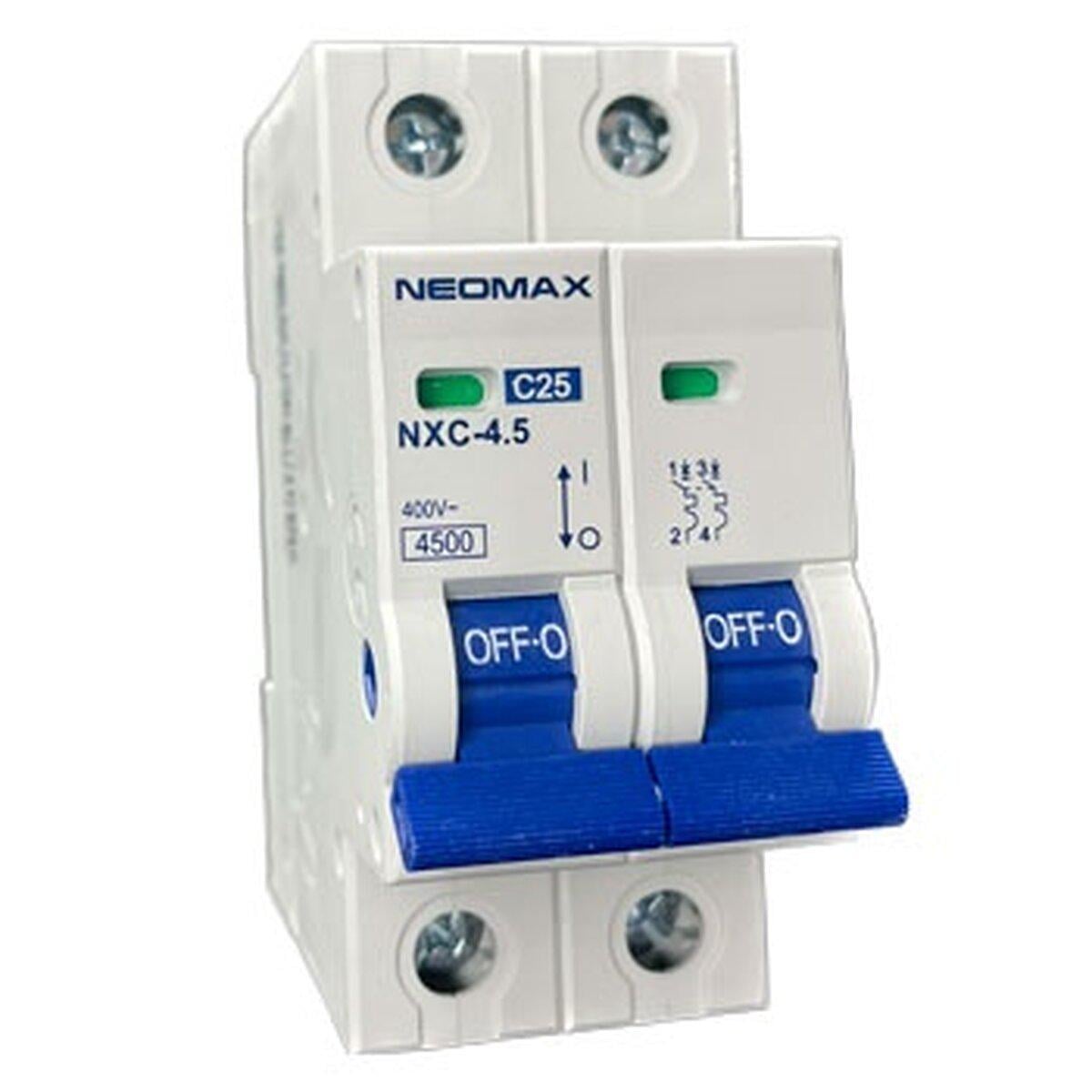 Автоматический выключатель Neomax NXC24510 2 полюса 10А С 4,5 кА (SW-105911)