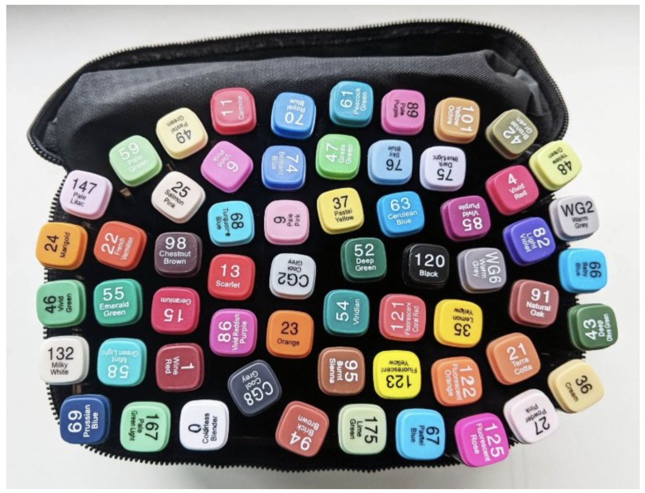 Набір двосторонніх маркерів Hfive Black в кейсі 60 шт. (touch60) - фото 2 Набір двосторонніх маркерів Hfive Black в кейсі 60 шт. (touch60) - фото 2