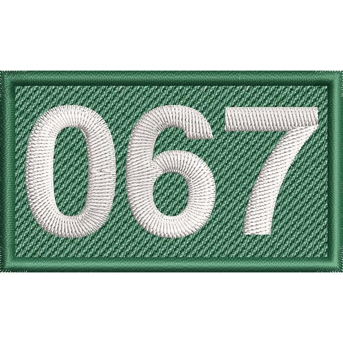 Нашивка патч номер игрока 067 Кан Сэ Бек из сериала Игра в Кальмара 7,5x4,5 см (20420485)