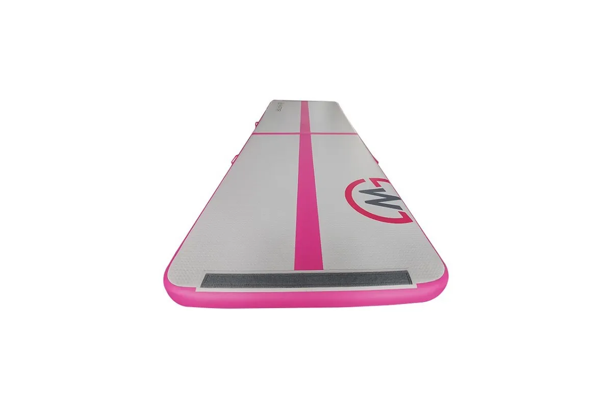 Мат гімнастичний надувний MASTER 300х100х10 см Рожево-сірий (422482)