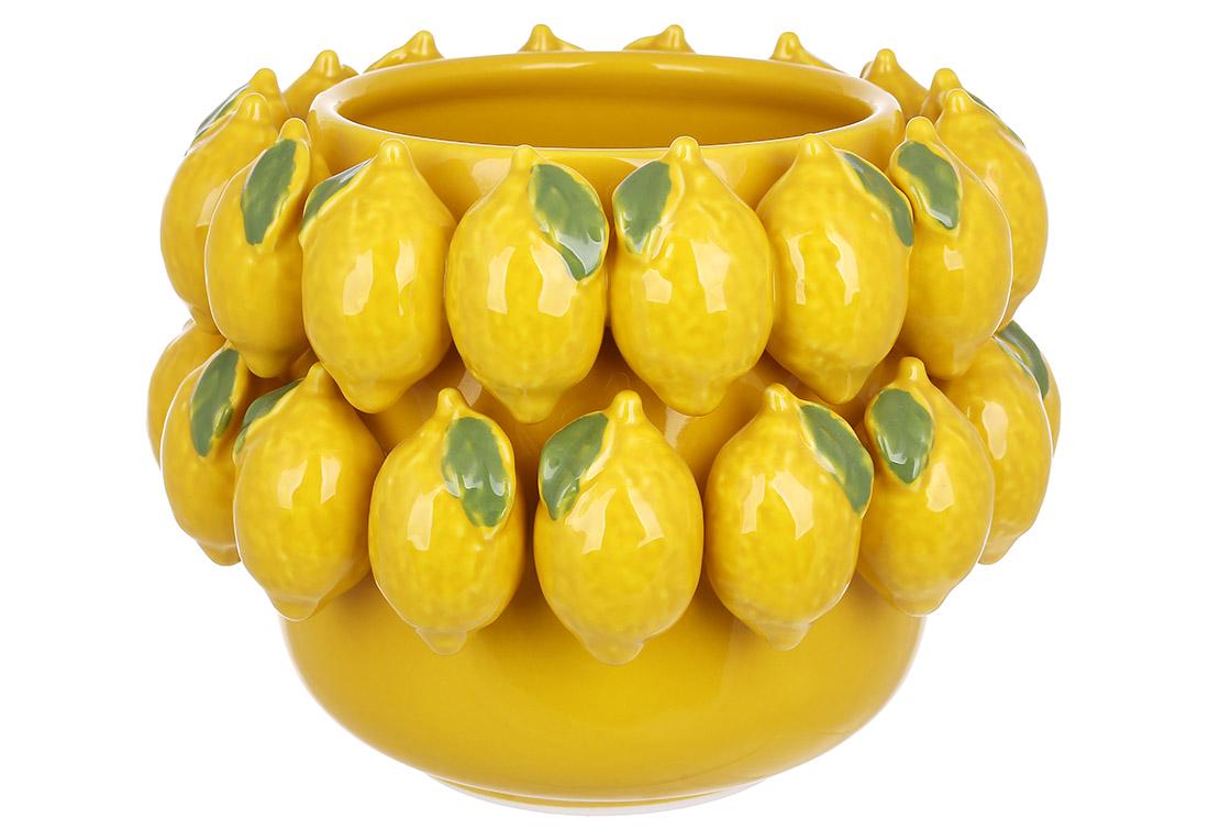 Ваза керамическая Lemon 21,5x21,5x16,5 см (998-017)