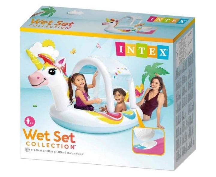 Басейн дитячий надувний Intex 58435 Єдиноріг з навісом та фонтаном 254х132х109 см - фото 3 Басейн дитячий надувний Intex 58435 Єдиноріг з навісом та фонтаном 254х132х109 см - фото 3