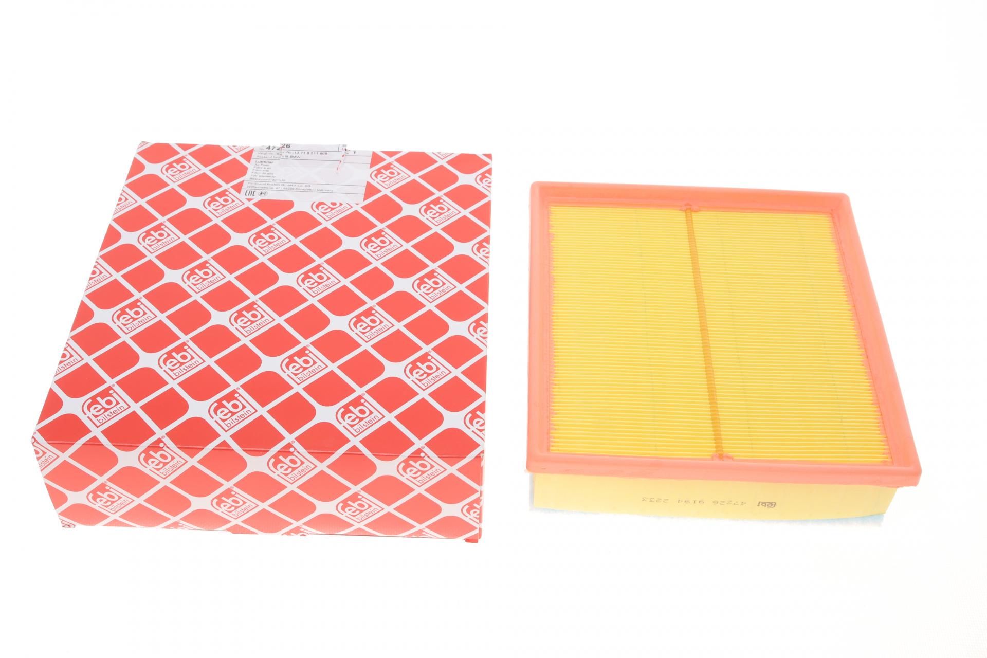 Фильтр воздушный FEBI BILSTEIN для BMW 1 F21/3 F30/F80 1,6/2,0D 12- N47/B47- (47226)