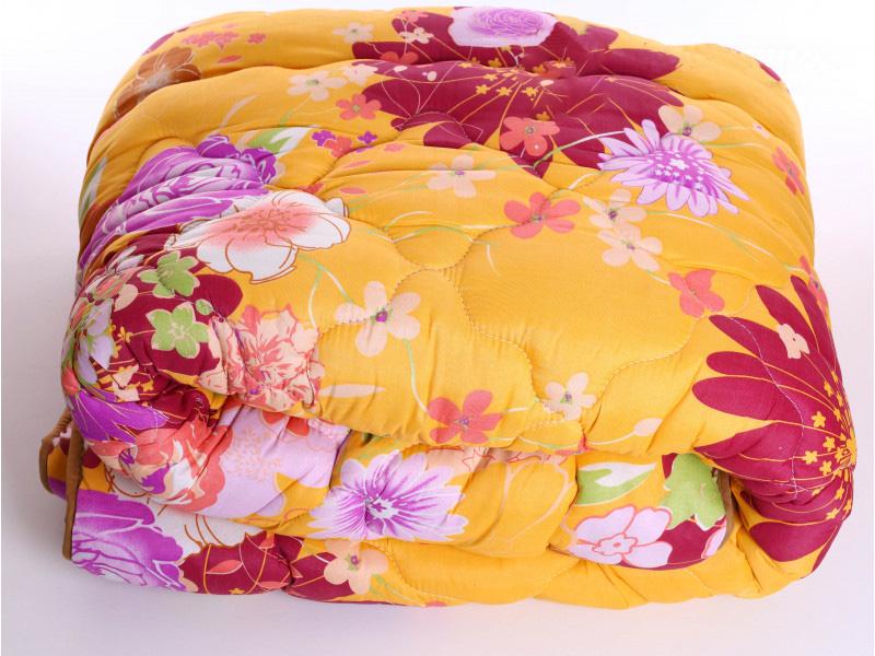 Одеяло шерстяное с полиэстером полуторное 10231 Оранжевый (DR009728)