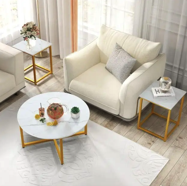 Комплект журнальних столиків Costway Lumen 3 шт. (4746) - фото 6 Комплект журнальних столиків Costway Lumen 3 шт. (4746) - фото 6