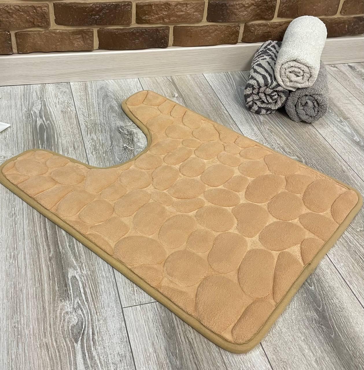 Коврик для туалета Stone Premium Memory Foam 60х50 см Оранжевый (KTS0008) - фото 4 Коврик для туалета Stone Premium Memory Foam 60х50 см Оранжевый (KTS0008) - фото 4