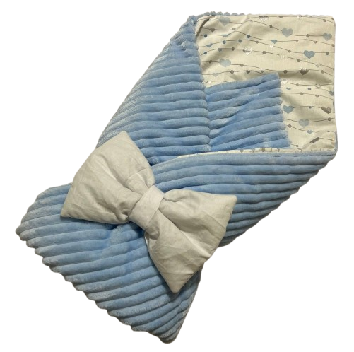 Конверт-одеяло на выписку новорожденного демисезонный 100х80 см Голубой (1137) Конверт-одеяло на выписку новорожденного демисезонный 100х80 см Голубой (1137)