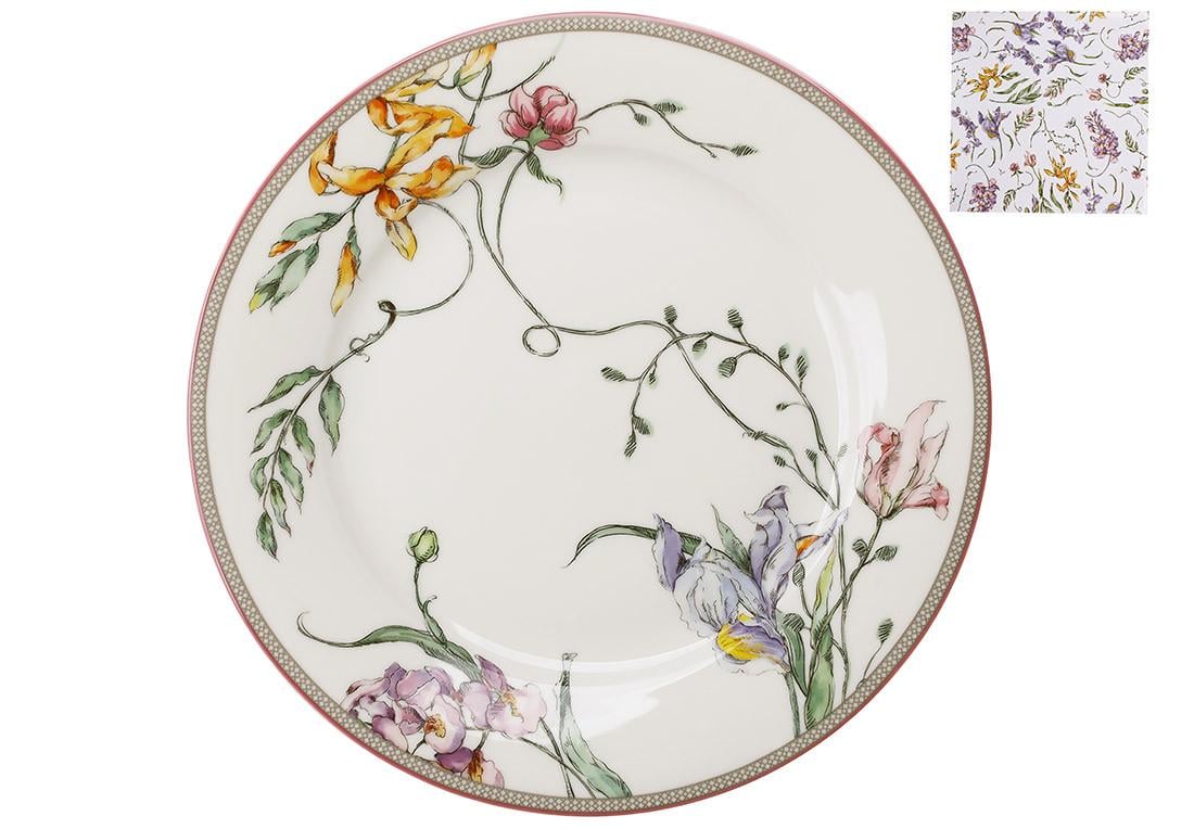 Тарелка BonaDi Wisteria Garden 205 мм фарфоровая (498-339)