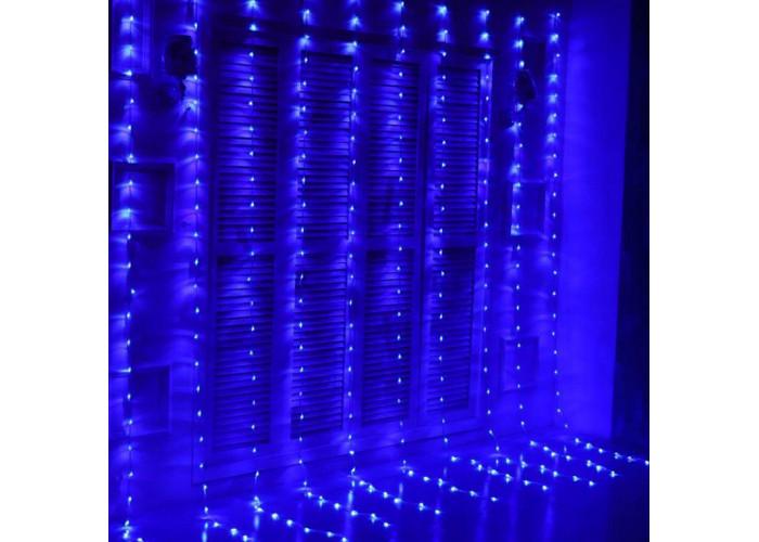 Гірлянда світлодіодна штора 240 лампочок 3х2 м Синій (1518249755) - фото 2 Гірлянда світлодіодна штора 240 лампочок 3х2 м Синій (1518249755) - фото 2