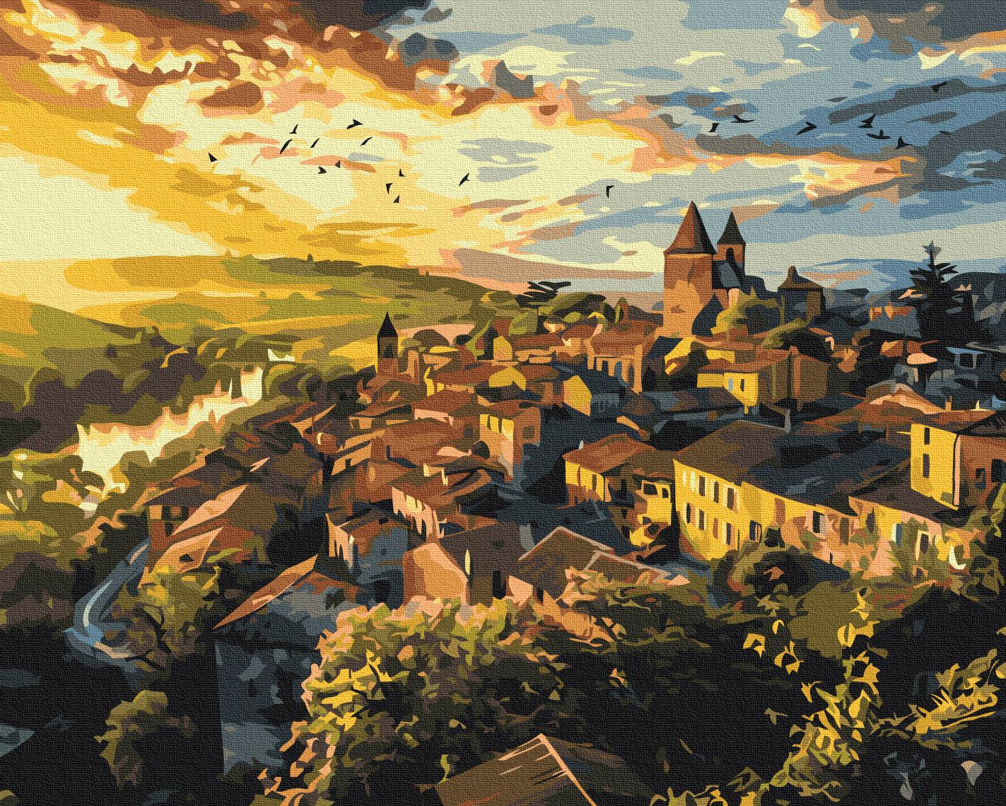 Картина по номерам Brushme Птицы над шпилями 40x50 см (BS53966)