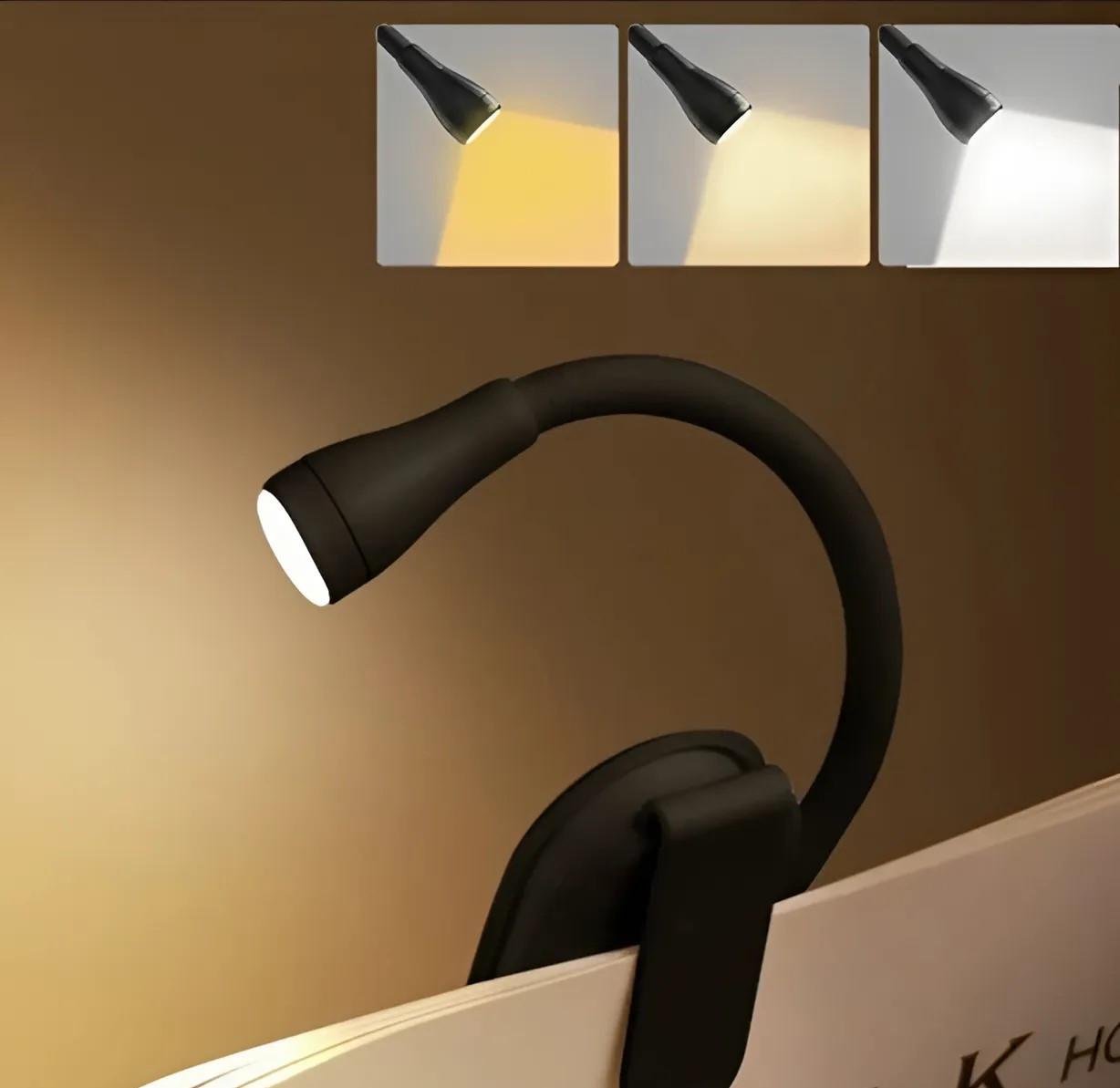 Лампа-фонарик на прищепке для чтения книг LJC-182 3 Вт Черный (2120678) - фото 8 Лампа-фонарик на прищепке для чтения книг LJC-182 3 Вт Черный (2120678) - фото 8