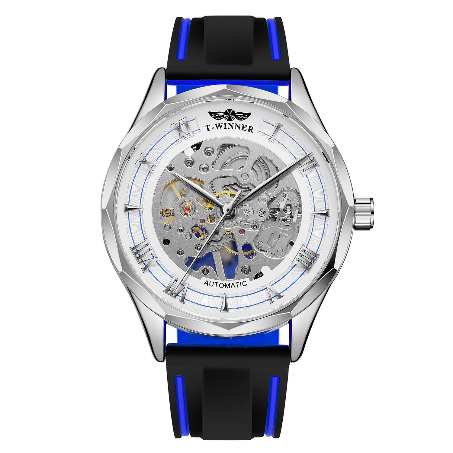 Часы наручные мужские Winner Barca Blue (1536)