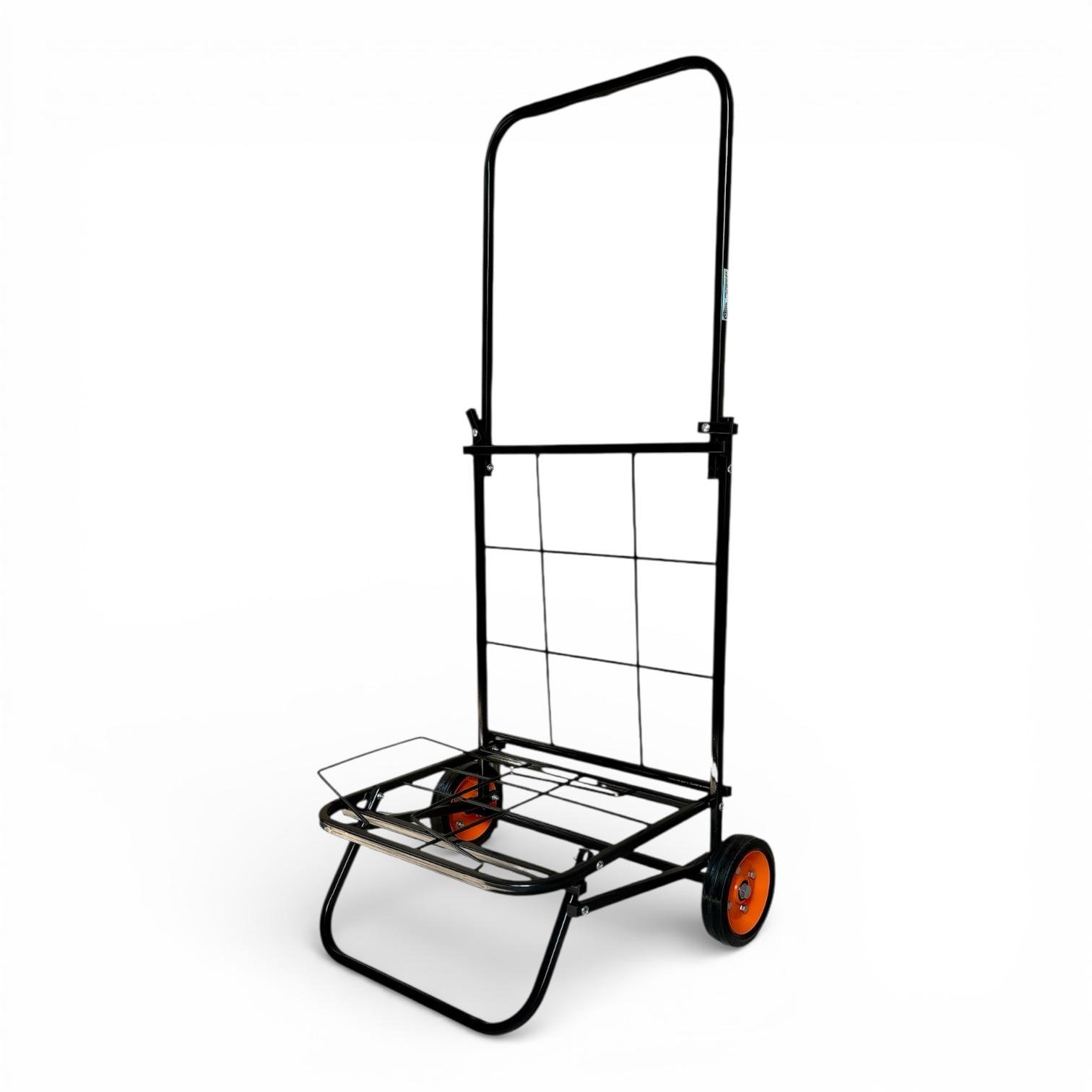 Хозяйственная тележка Міць с усиленными колесами раскладная большая Черно-оранжевый (31236759)