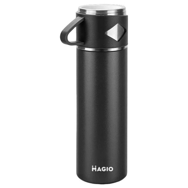 Термос вакуумный Magio MG-1072B из нержавеющей стали 1 л Черный (3193347225)