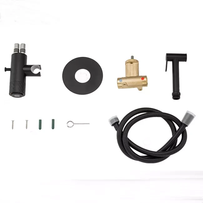 Гигиенический душ скрытого монтажа Gappo G7288-6 с крючком Черный (G7288-6) - фото 5 Гигиенический душ скрытого монтажа Gappo G7288-6 с крючком Черный (G7288-6) - фото 5